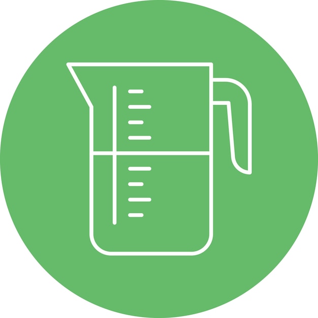 Estilo de la ilustración del vector de la taza de medición