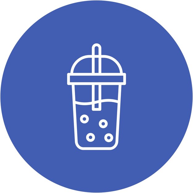 Estilo de ilustración del vector de té de burbujas