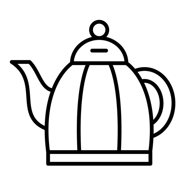 Estilo de la ilustración del vector de la tetera