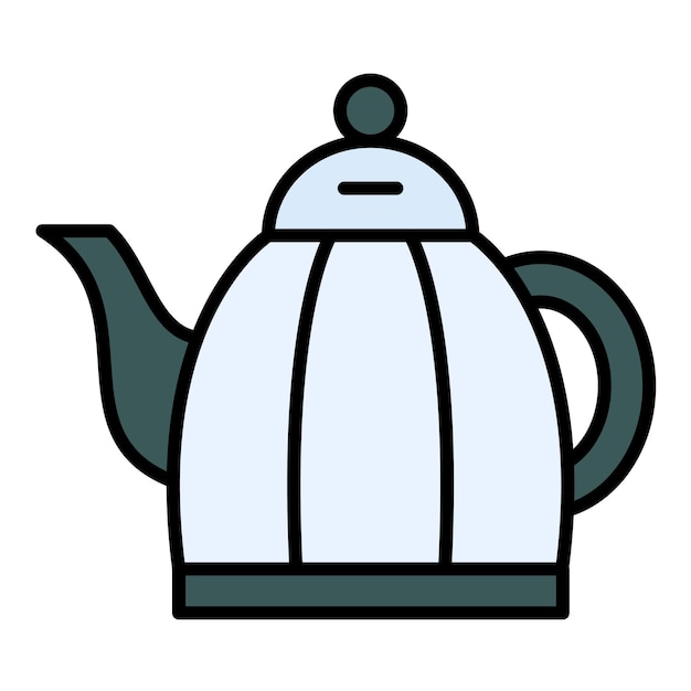 Estilo de la ilustración del vector de la tetera