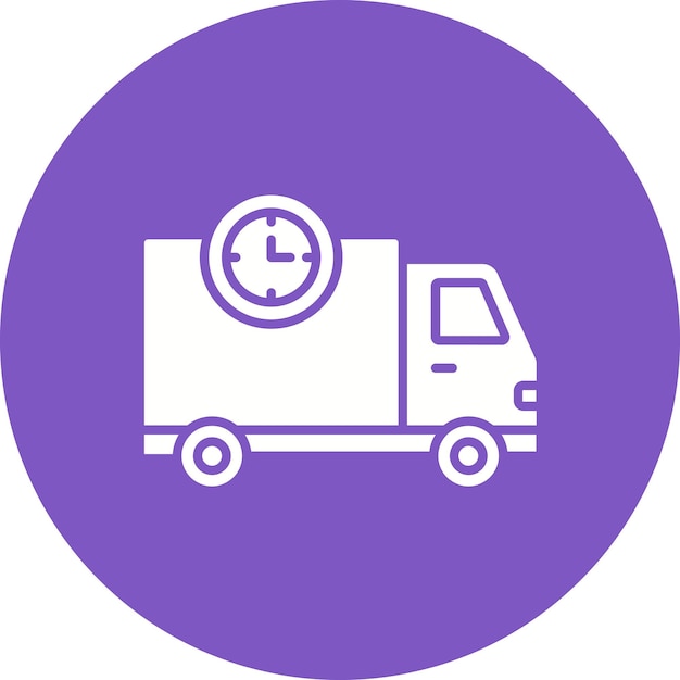 Estilo de ilustración del vector de tiempo de entrega