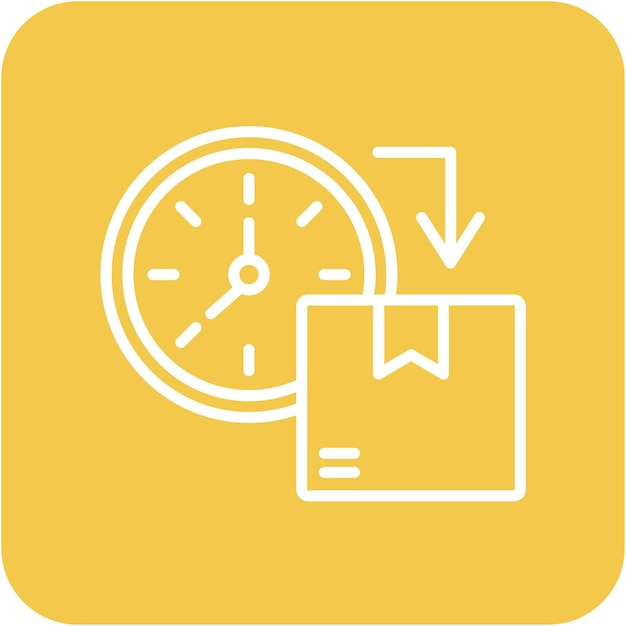 Estilo de ilustración del vector de tiempo de entrega