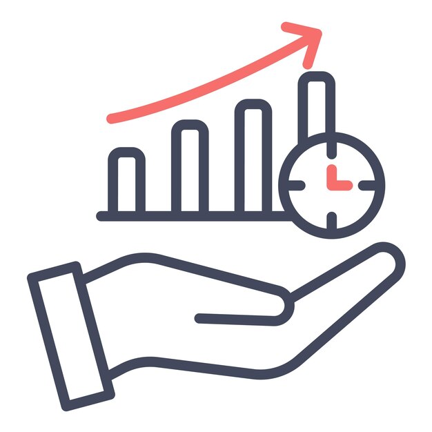 Estilo de ilustración del vector de tiempo de inversión