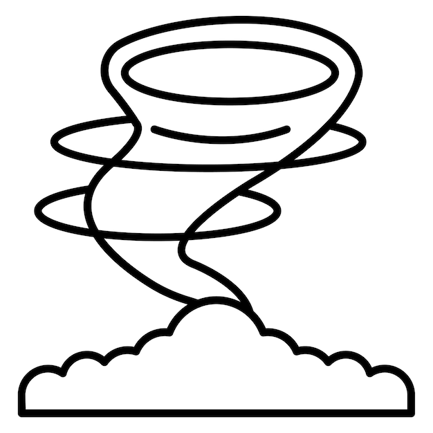 Estilo de ilustración del vector de la tormenta de polvo