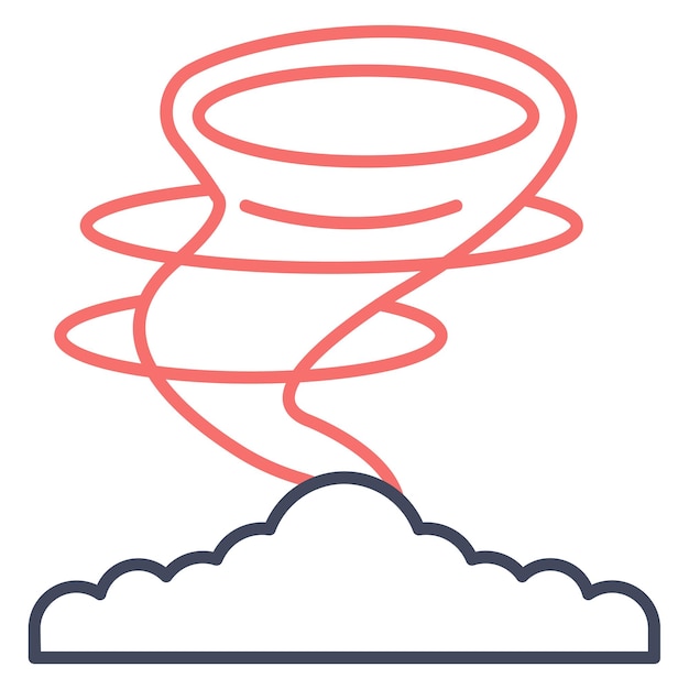 Estilo de ilustración del vector de la tormenta de polvo