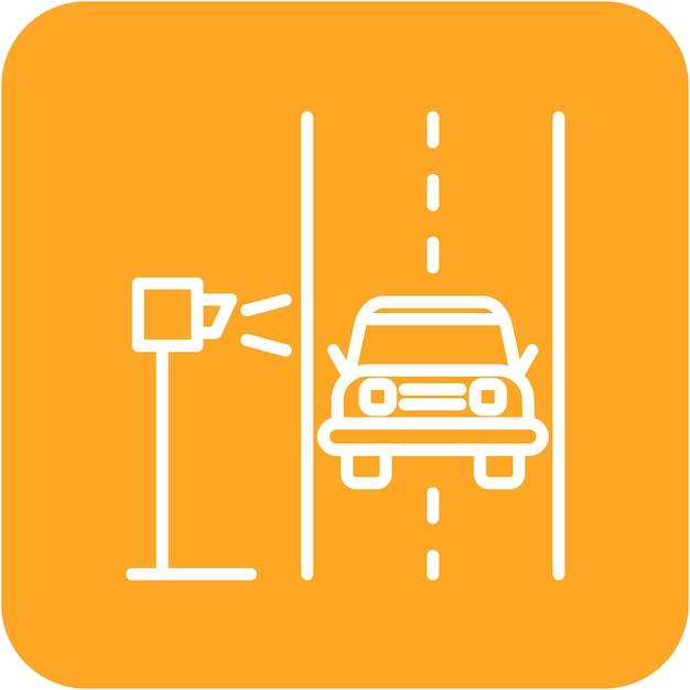 Estilo de ilustración del vector de la trampa de velocidad