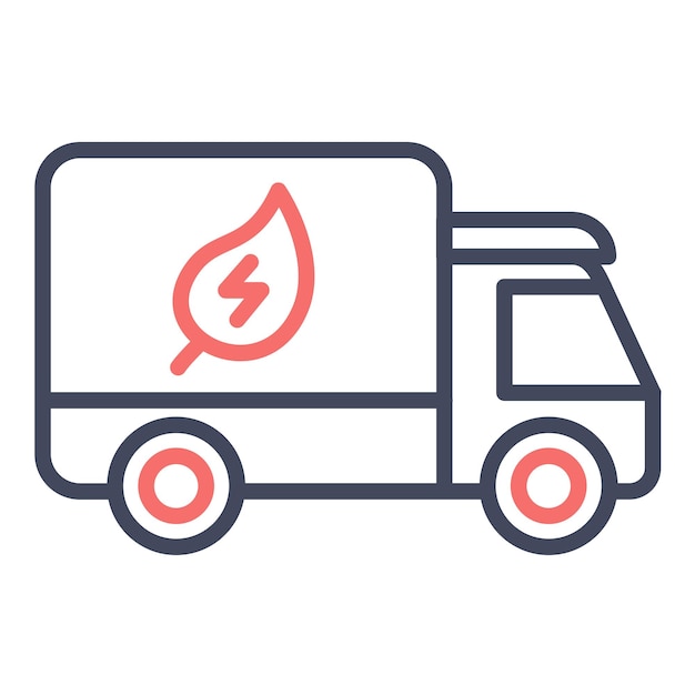 Estilo de ilustración del vector de transporte Eco