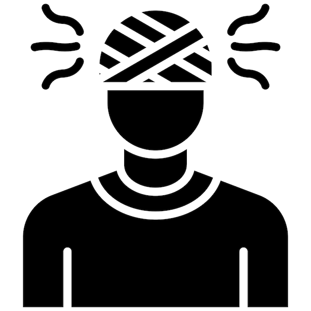 Estilo de ilustración del vector de traumas
