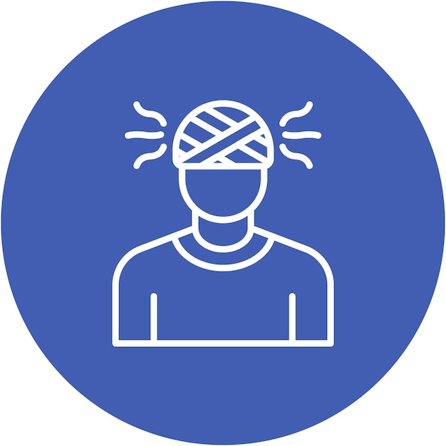 Estilo de ilustración del vector de traumas