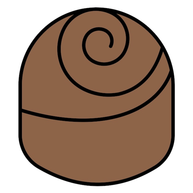 Estilo de ilustración del vector de la trufa