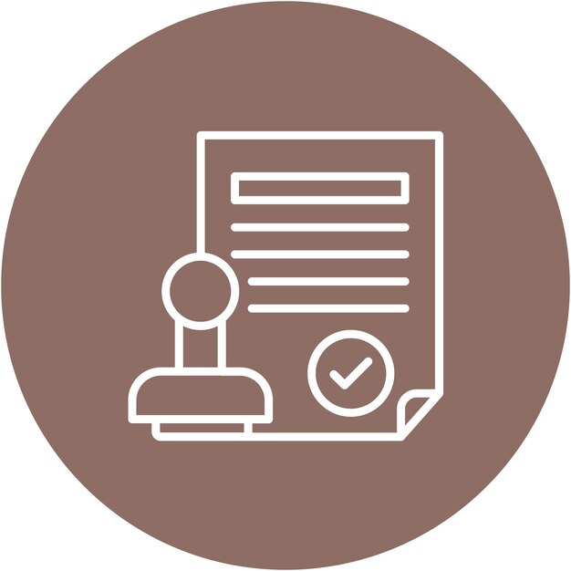 Estilo de la ilustración del vector de validación