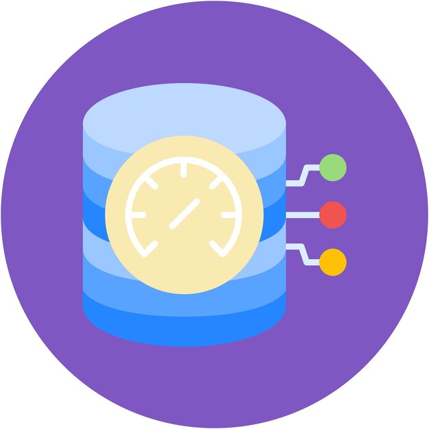 Estilo de ilustración del vector de velocidad de la base de datos