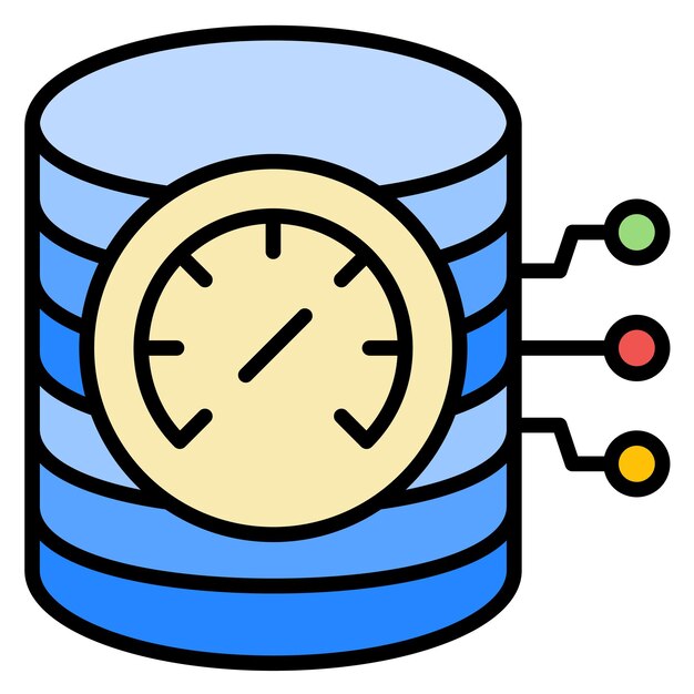 Estilo de ilustración del vector de velocidad de la base de datos