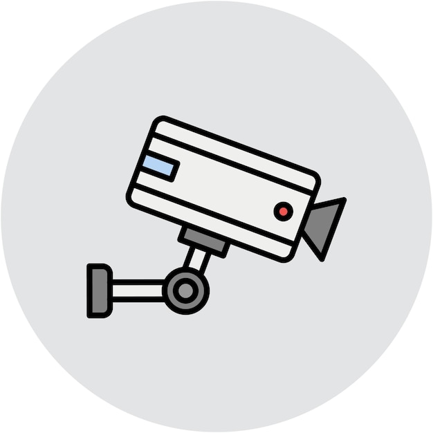 Estilo de la ilustración del vector de vigilancia