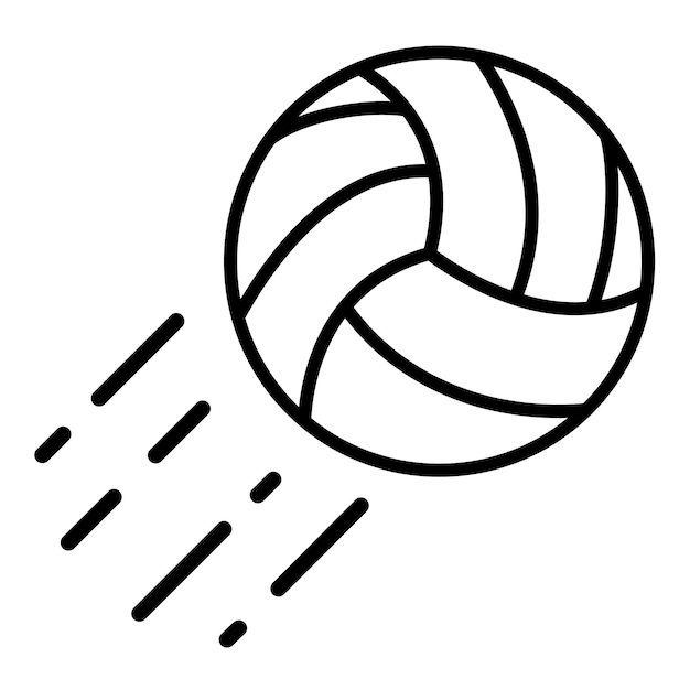 Estilo de ilustración del vector de voleibol