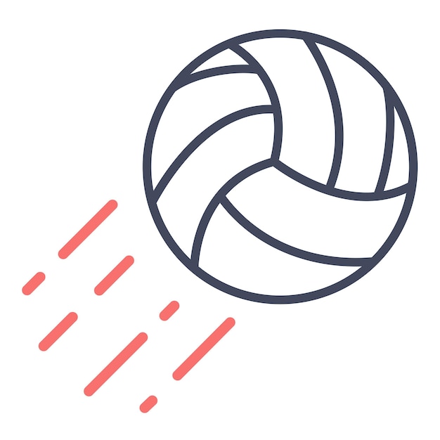 Estilo de ilustración del vector de voleibol