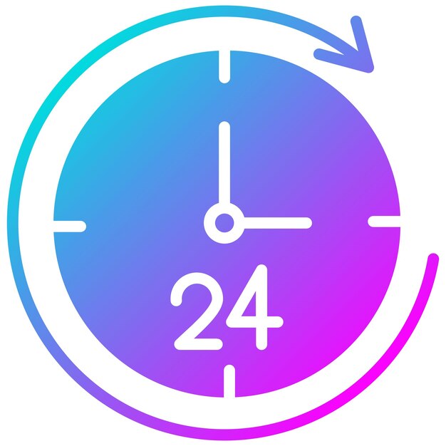 Estilo de ilustración vectorial de 24 horas
