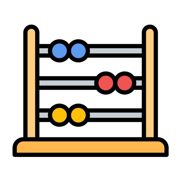 Estilo de ilustración vectorial de Ábaco