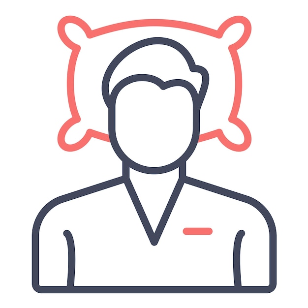 Estilo de la ilustración vectorial de acostarse