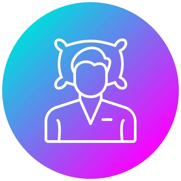 Estilo de la ilustración vectorial de acostarse