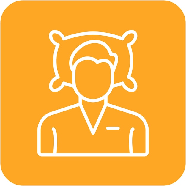 Estilo de la ilustración vectorial de acostarse