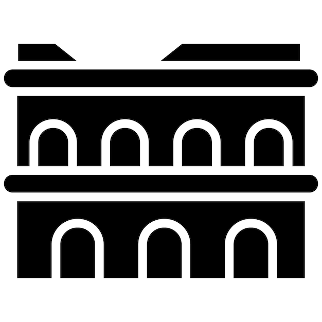 Estilo de ilustración vectorial del acueducto