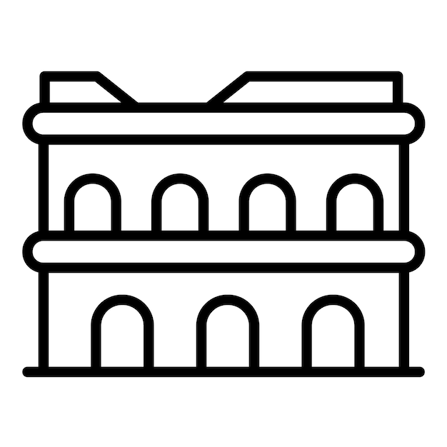 Estilo de ilustración vectorial del acueducto