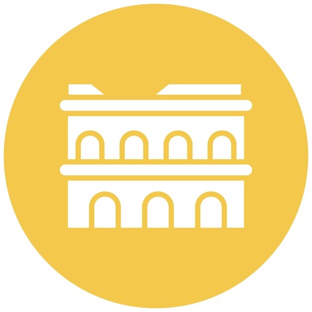 Estilo de ilustración vectorial del acueducto