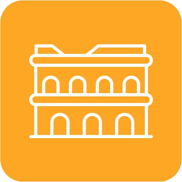 Estilo de ilustración vectorial del acueducto