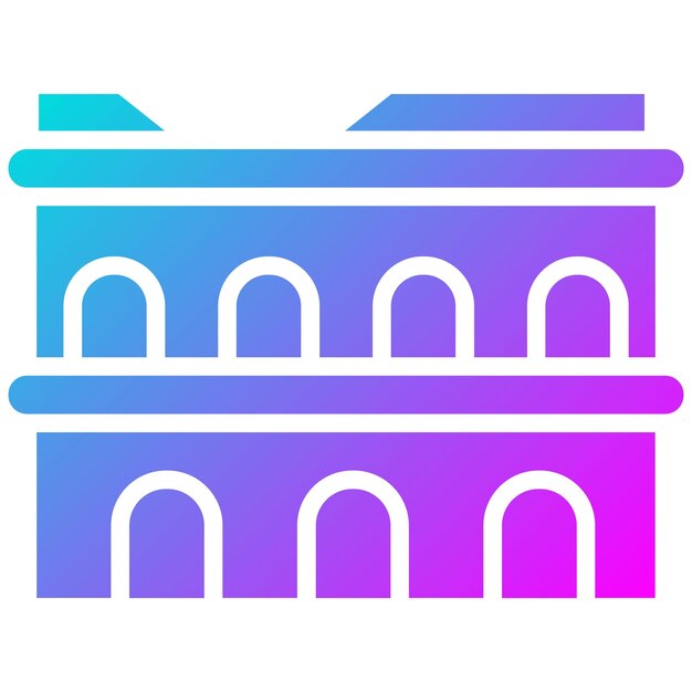 Estilo de ilustración vectorial del acueducto