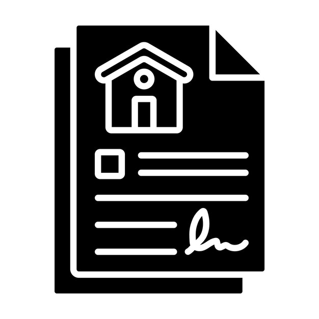 Estilo de ilustración vectorial del acuerdo de propiedad
