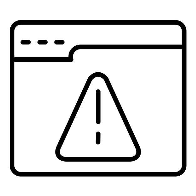 Estilo de ilustración vectorial de advertencia de la web