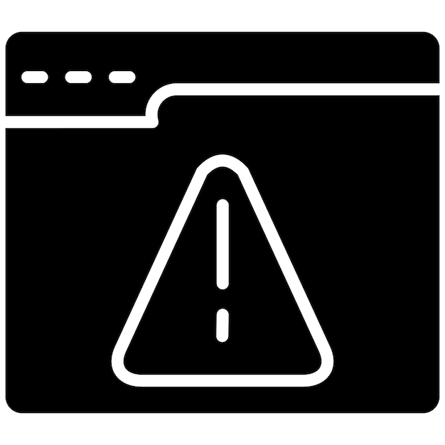 Estilo de ilustración vectorial de advertencia de la web