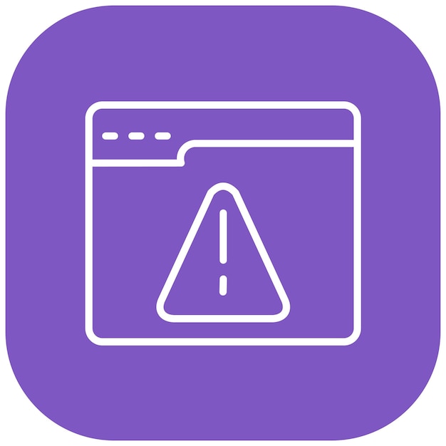 Estilo de ilustración vectorial de advertencia de la web