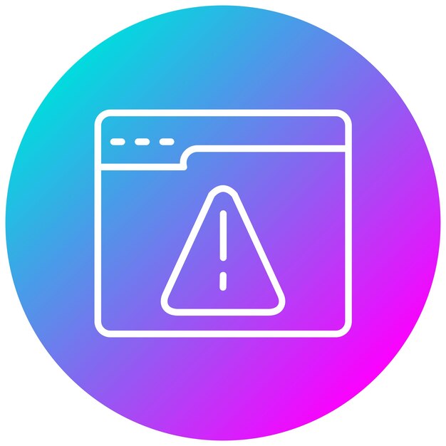 Estilo de ilustración vectorial de advertencia de la web