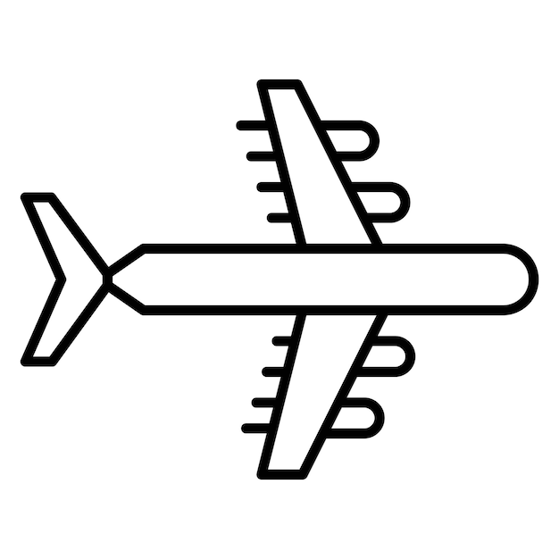 Estilo de la ilustración vectorial de la aeronave