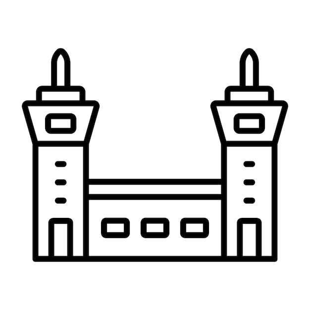 Estilo de ilustración vectorial del aeropuerto