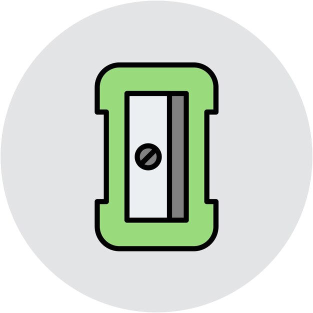 Estilo de la ilustración vectorial del afilador de lápices