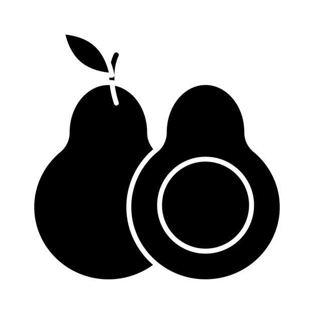 Estilo de ilustración vectorial del aguacate