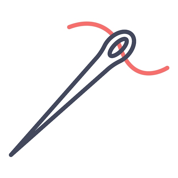 Estilo de la ilustración vectorial de aguja