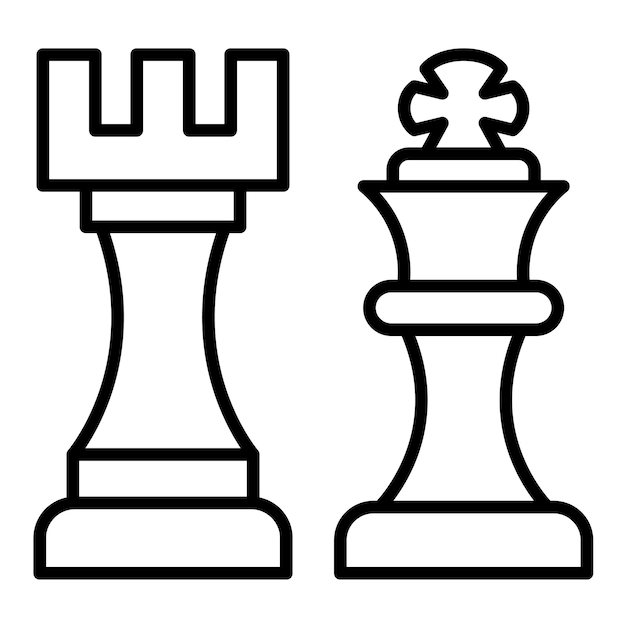 Estilo de ilustración vectorial de ajedrez