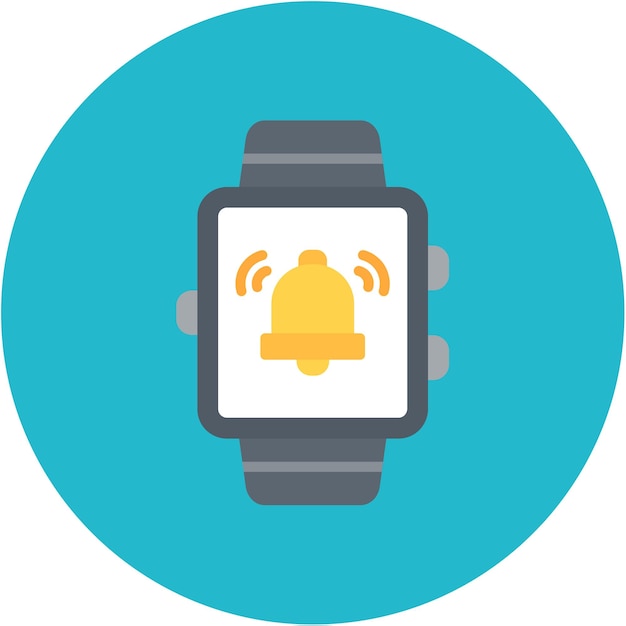 Estilo de la ilustración vectorial de la alarma del reloj inteligente