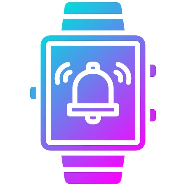 Estilo de la ilustración vectorial de la alarma del reloj inteligente