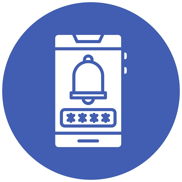 Estilo de ilustración vectorial de las alarmas de acceso