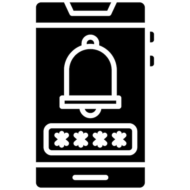 Estilo de ilustración vectorial de las alarmas de acceso