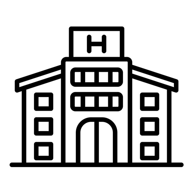 Estilo de ilustración vectorial del albergue