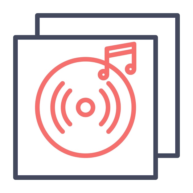Estilo de ilustración vectorial del álbum de música