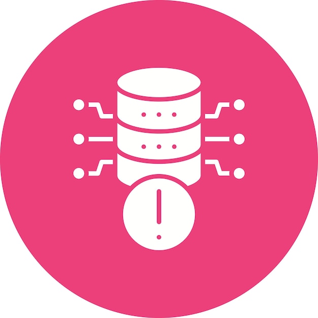 Estilo de ilustración vectorial de alertas de base de datos