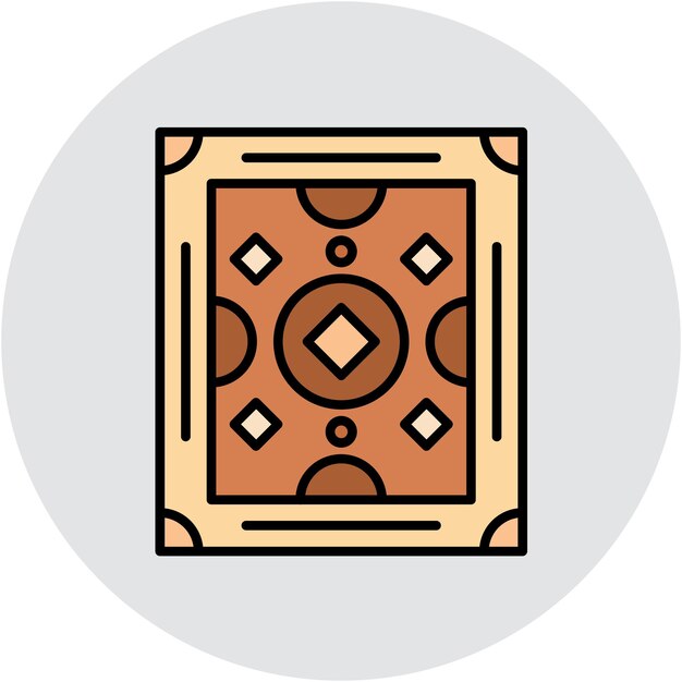 Estilo de ilustración vectorial de alfombras