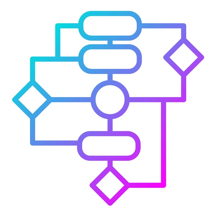 Vector estilo de ilustración vectorial del algoritmo